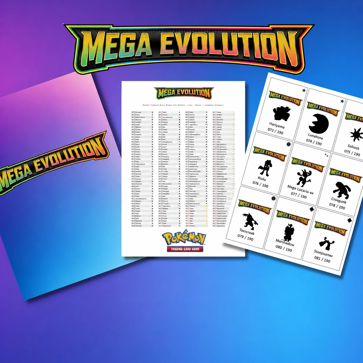 Checklist pour suivre un master set Pokémon carte par carte